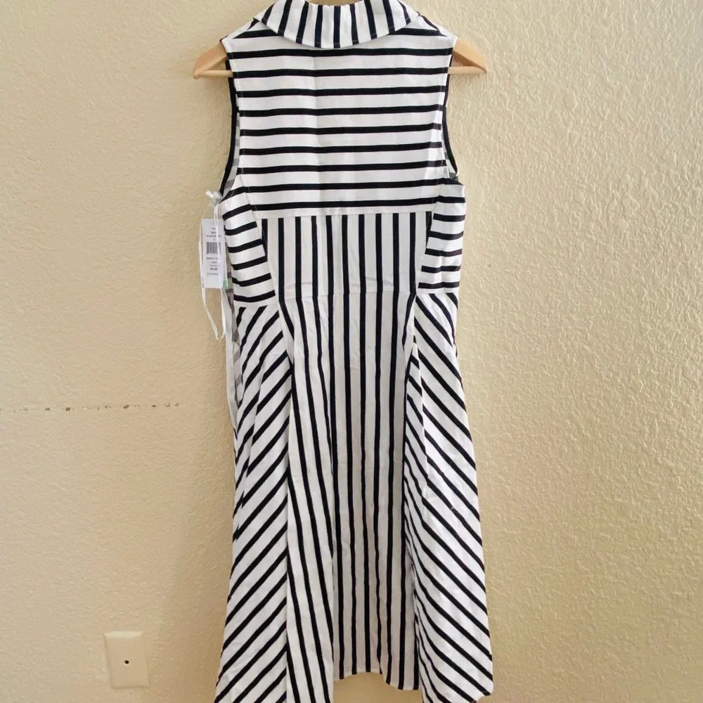 Julia Jordan Women's Shirt Dress Striped with Collar and Pockets size 8 - Picture 11 of 14